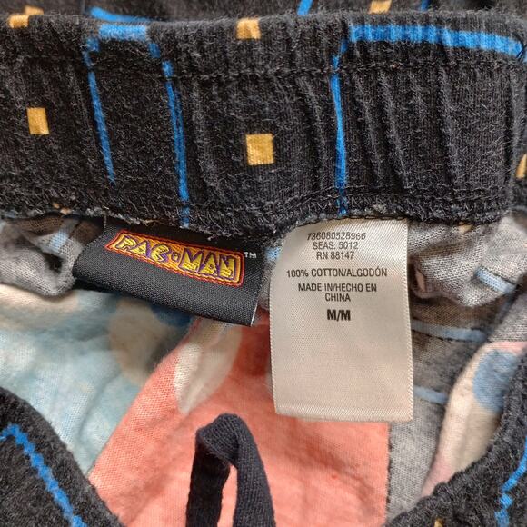 Pac-Man Arcade Graphic Sleep Shorts Cotton Pajama Pants Retro Gamer - Picture 5 of 9